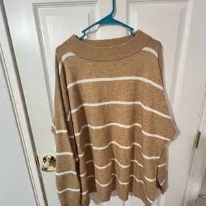 Tan Striped Sweater